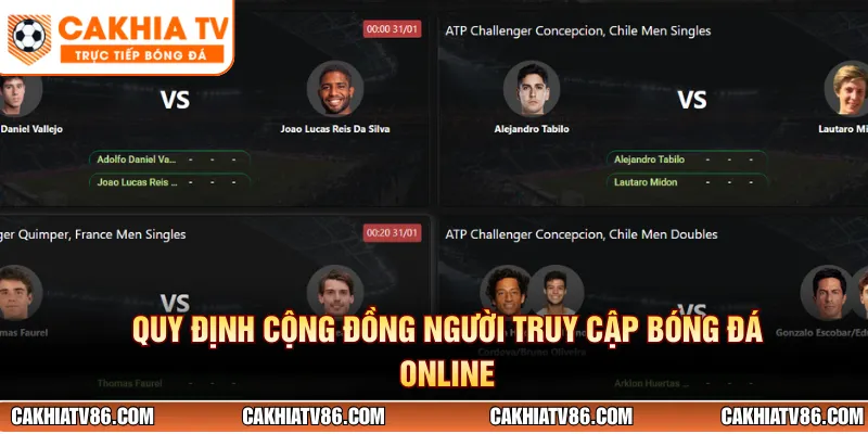 Quy định cộng đồng người truy cập bóng đá online